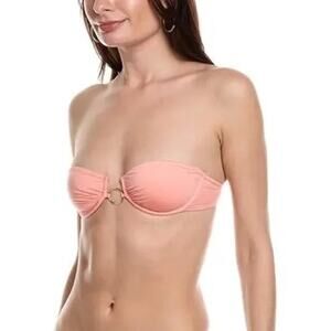 Monica‎ Hansen Beachwear NWT Icon Underwire Bikini Top in Coral Medium MSRP $190